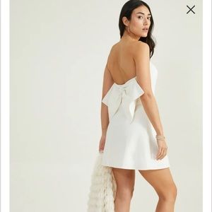 Lilia White Strapless Bow Dress Size Medium